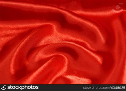 closeup if a red silk fabric