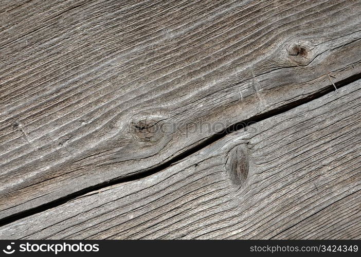 Closeup image of cracked rough wood texture