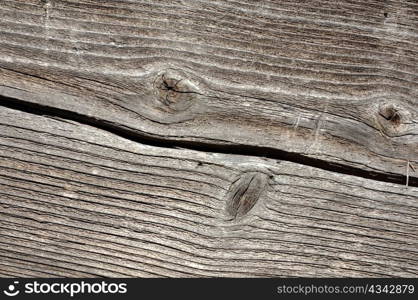 Closeup image of cracked rough wood texture