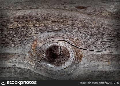 Closeup image of rustic wood with large knot