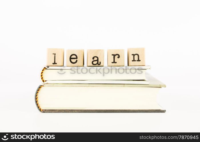 closeup learn wording, study and education concept and idea