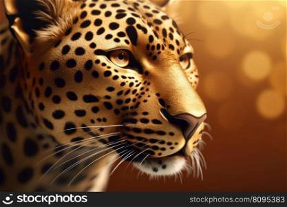 Closeup leopard head. African wildlife. Generate Ai. Closeup leopard head. Generate Ai