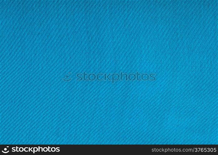Closeup macro of blue fabric textile material as texture pattern background or backdrop. Square format