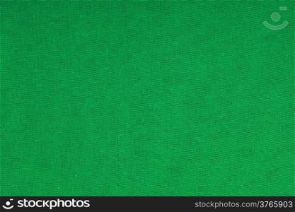 Closeup macro of green fabric textile material as texture pattern background or backdrop