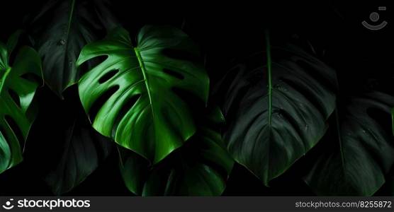 closeup nature view of green≤af and palms background. Flat lay, dark nature concept, troπcal≤af. Ge≠rative AI.. closeup nature view of green≤af and palms background. Flat lay, dark nature concept, troπcal≤af. Ge≠rative AI