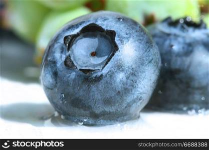 Closeup of a blueberry