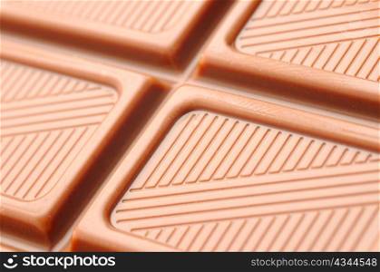 closeup of a chocolate brick