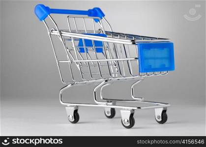 closeup of a shopping cart
