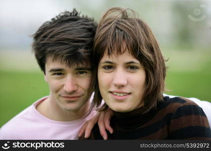 Closeup of a young couple