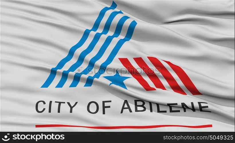 Closeup of Abilene City Flag. Closeup of Abilene City Flag, Waving in the Wind, Texas State, United States of America