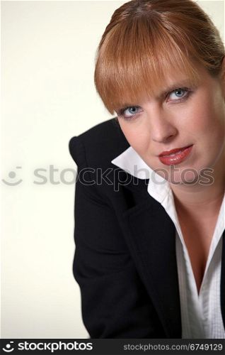 Closeup of an attractive businesswoman