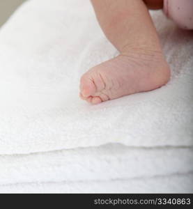 Closeup of baby foot