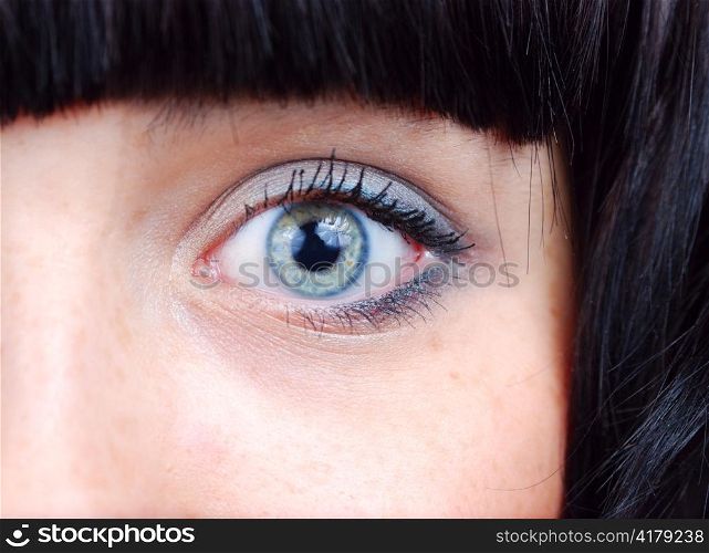 closeup of beautiful women eye