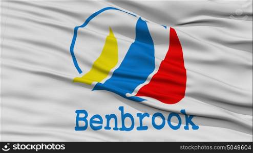 Closeup of Benbrook City Flag. Closeup of Benbrook City Flag, Waving in the Wind, Texas State, United States of America