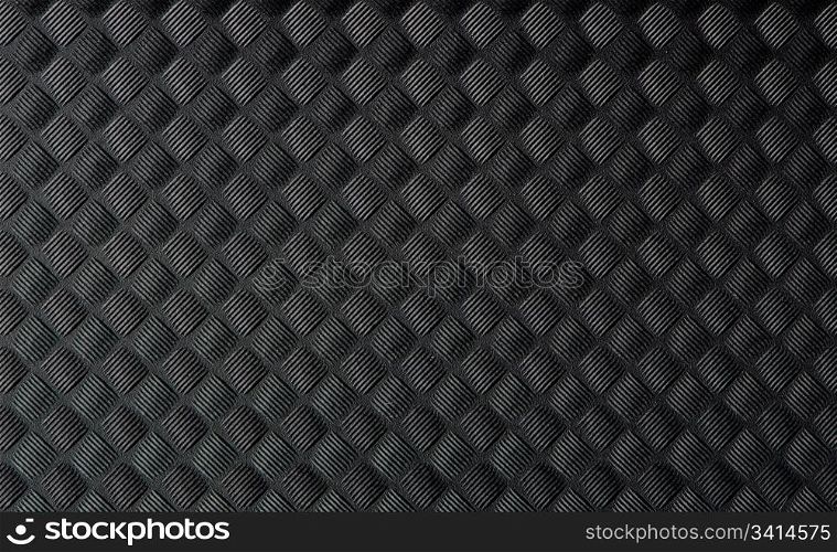 Closeup of black rubber mat texture.