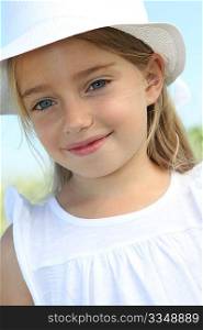 Closeup of blonde little girl