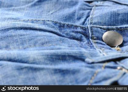 closeup of blue jeans, shallow dof