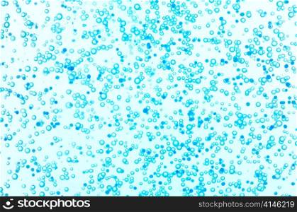 closeup of blue shower gel structure