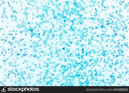 closeup of blue shower gel structure