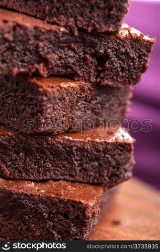 closeup of brownies
