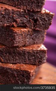 closeup of brownies
