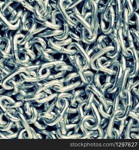 Closeup of chains. Background or texture