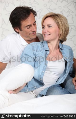 Closeup of couple in love