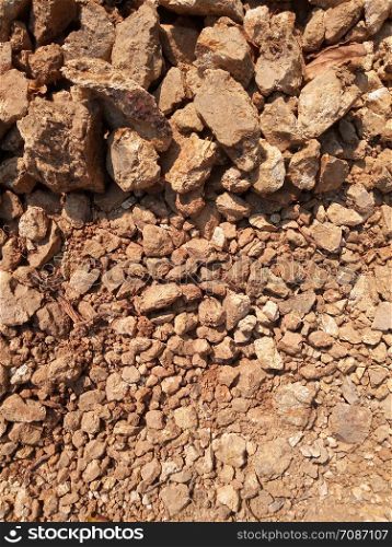 Closeup of dried and cracked earth Dry soil texture of a barren land