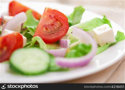 closeup of fresh salad