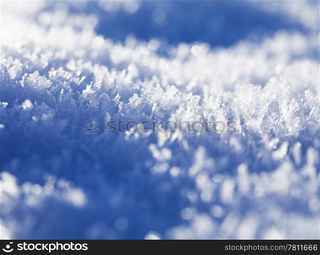 Closeup of frost. Very short depth-of-field.