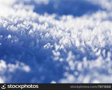Closeup of frost. Very short depth-of-field.
