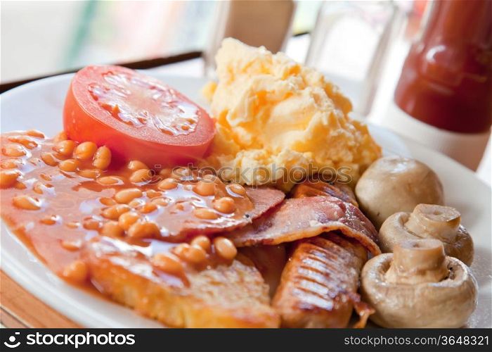 Closeup of Full English Breakfast