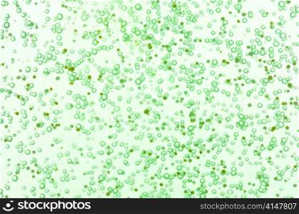 closeup of green shower gel structure