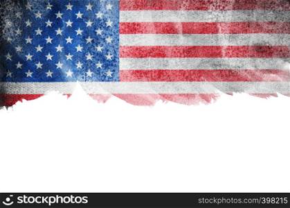 Closeup of grunge American flag