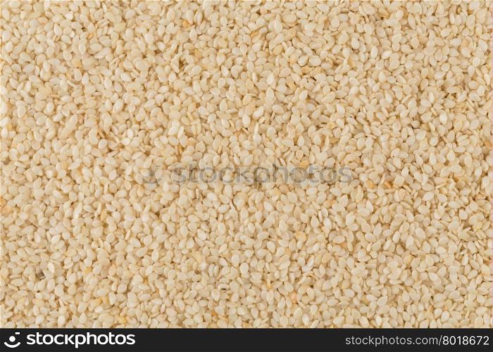 Closeup of lots of sesame seeds for background