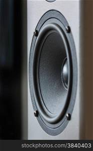 closeup of loudspeaker
