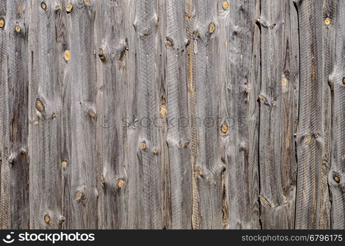 Closeup of natural unpainted rough wooden boards background