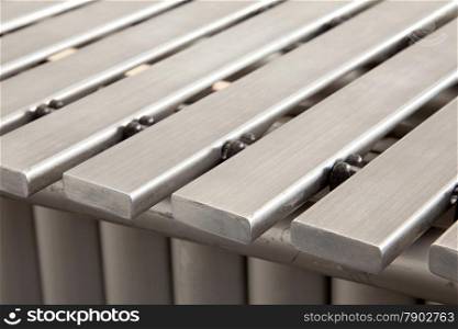 closeup of old and used vibraphone