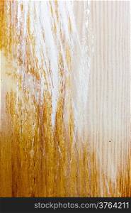Closeup of paint wood. Brown wooden plank as background texture backdrop. Macro