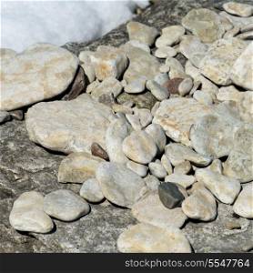 Closeup of pebbles, Hecla Grindstone Provincial Park, Manitoba, Canada