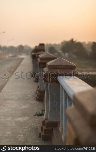 Closeup of pillar bridge design