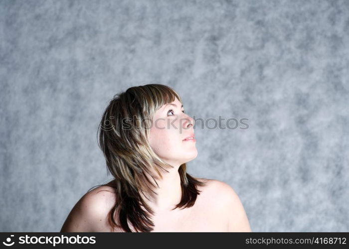 closeup of pretty blond woman in her twenties with great friendly smile