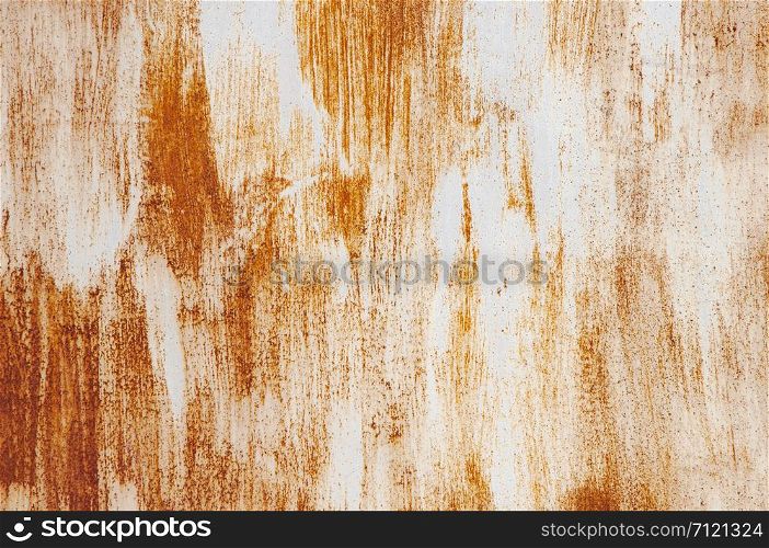 Closeup of rusty grey painted metal background