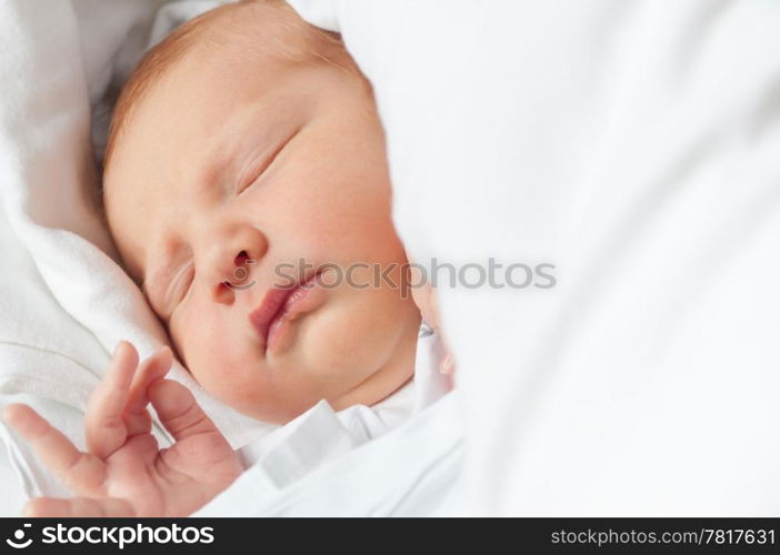 Closeup of Sleeping Newborn Baby