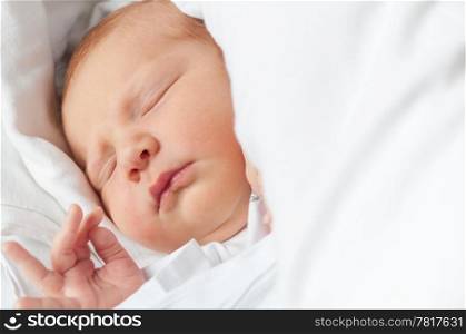 Closeup of Sleeping Newborn Baby