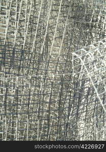 closeup of square wire mesh