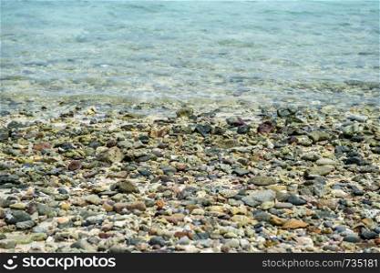 Closeup of stone on the beach