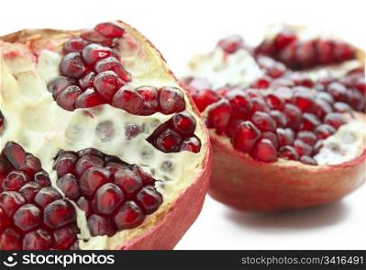 closeup of tasty pomegranate fruit