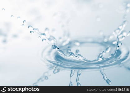 closeup of water splash