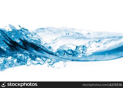 closeup of water waves isolated on white